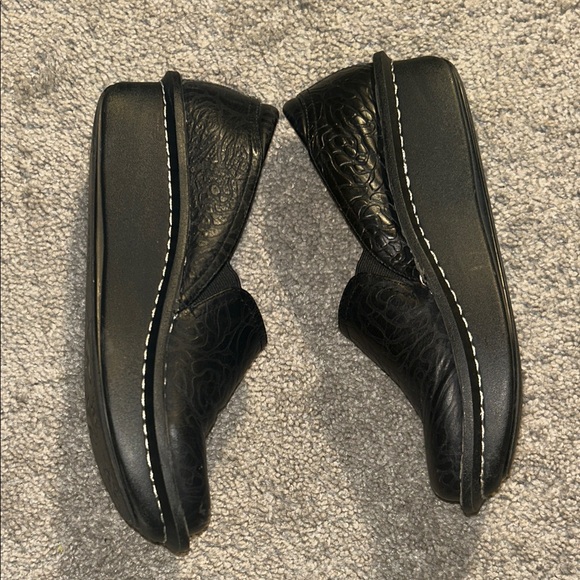 Alegria Black Embossed Slip-On Shoes - Picture 4 of 5